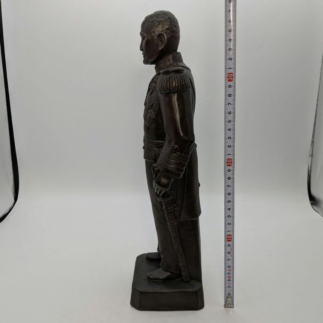 興楽園 木村長十郎友敬（木村貫一） 備前焼 東郷元帥像 共箱栞 東郷平八郎 置物