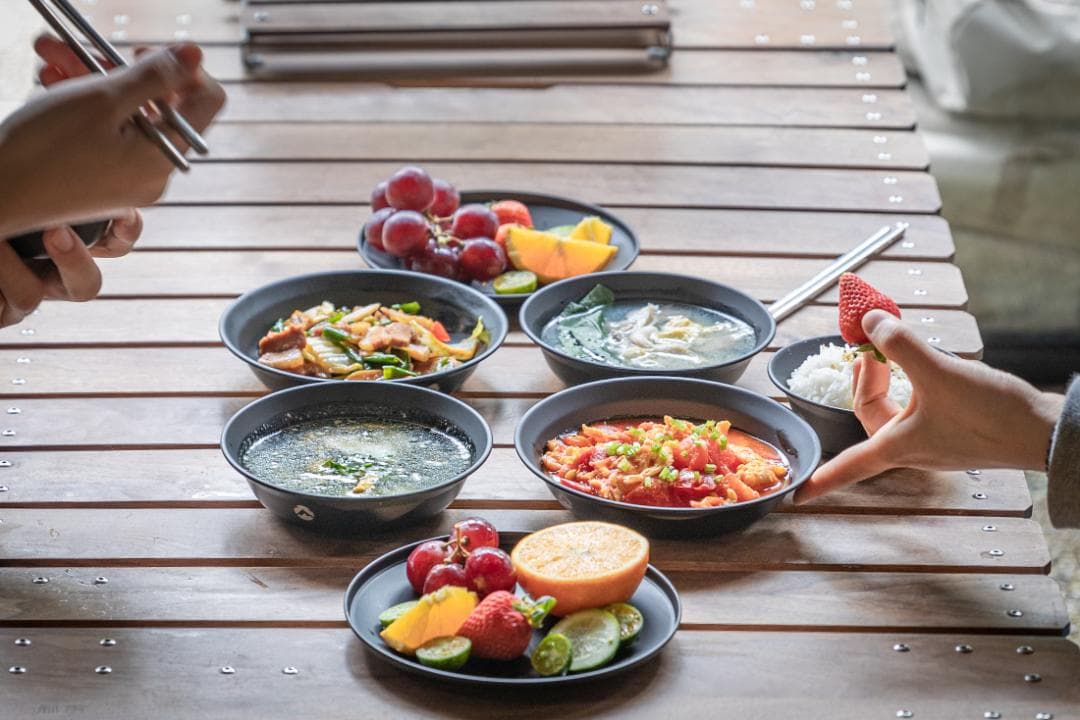 テーブルウェア キャンプ プレート ステンレス 食器 セット帆布ケー ス付き