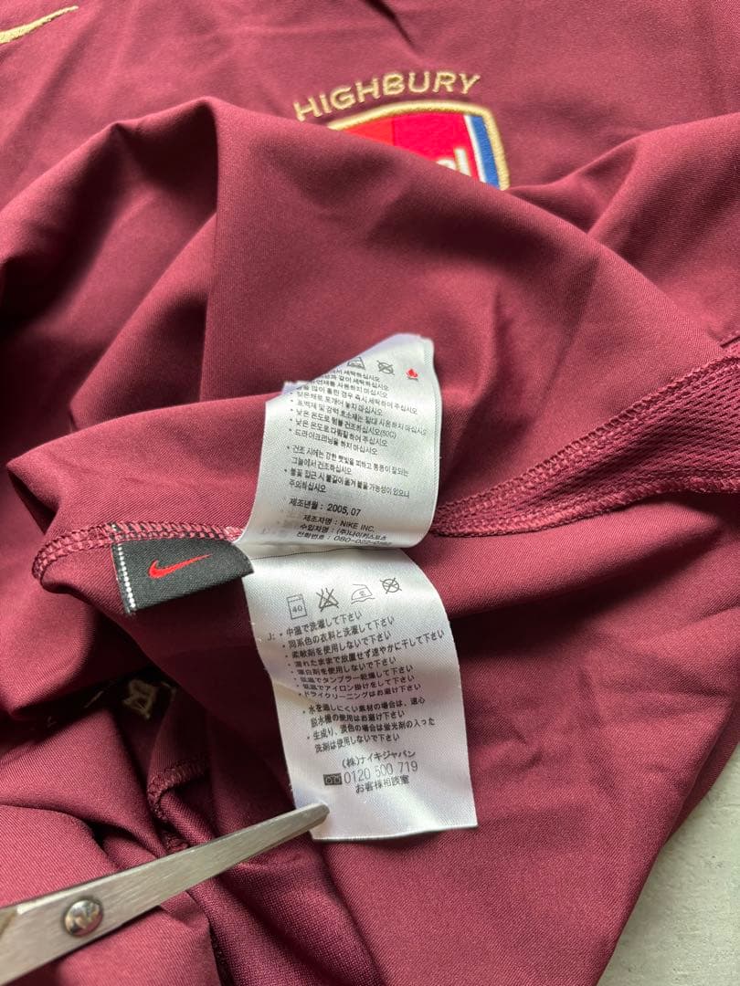 国内正規品　05-06 アーセナル　ナイキ　ユニフォーム　ハイバリー　Lサイズ