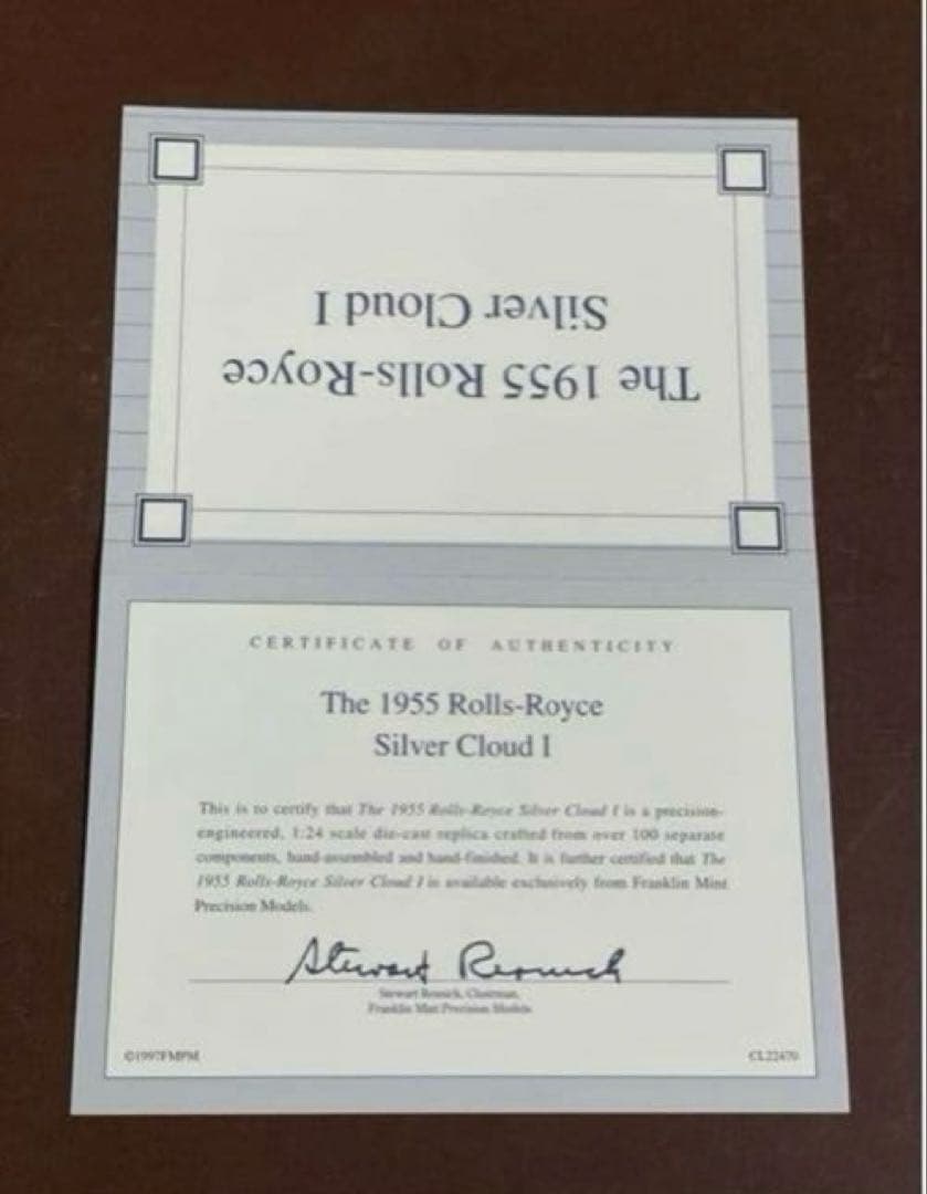 フランクリンミント製1955 ロールスロイス シルバー クラウド I 未使用美品
