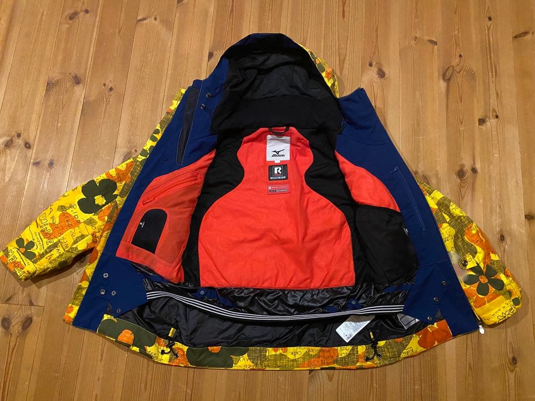 【美品】MIZUNO 花柄　スキーウェア スノーボードウェア　S ブレスサーモ