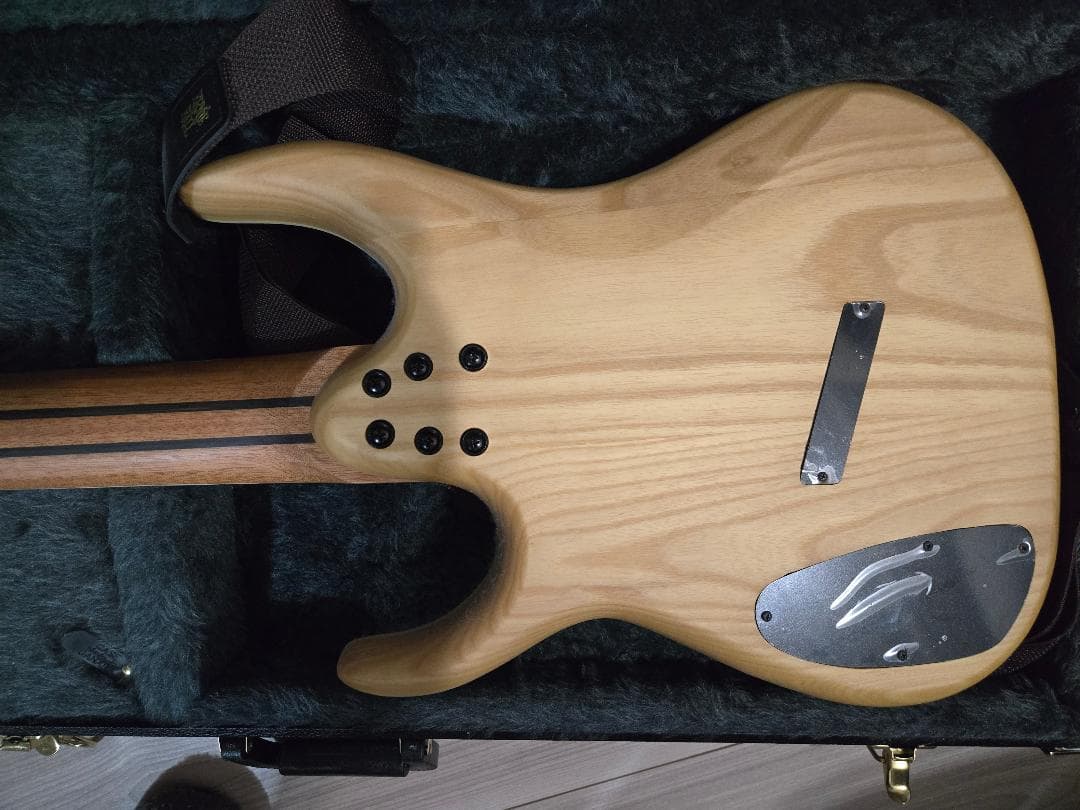 8弦ギター、ハードケースとストラップ付き