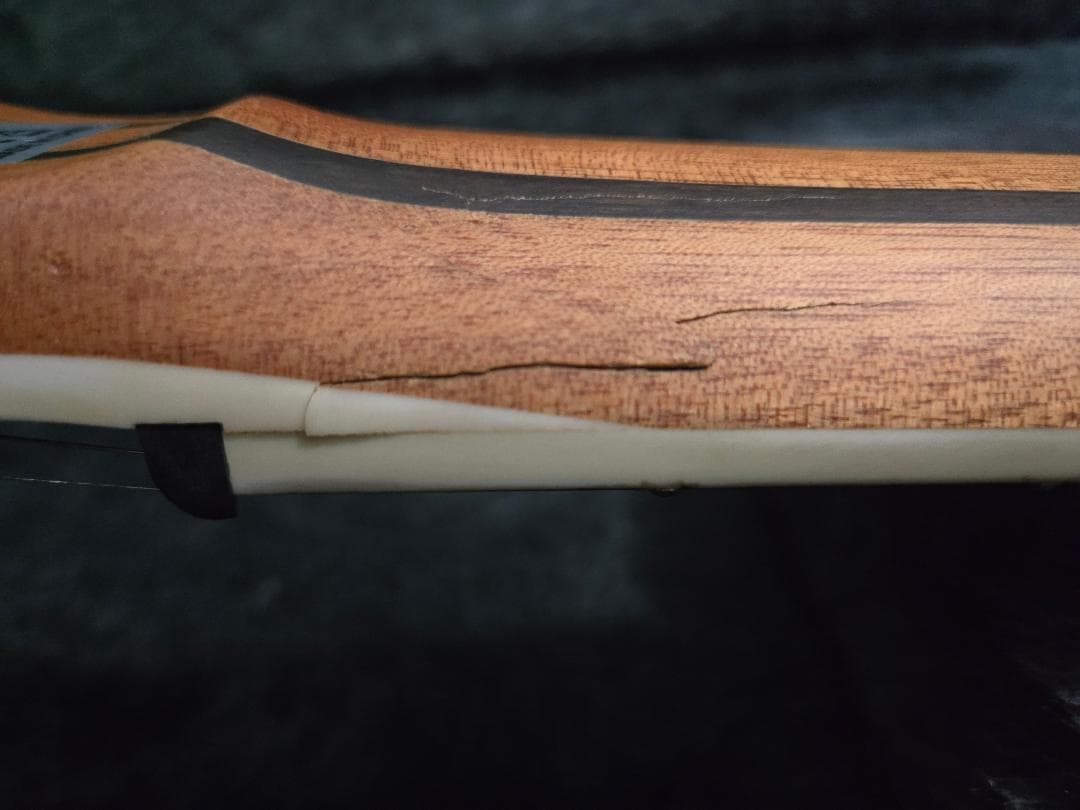 8弦ギター、ハードケースとストラップ付き