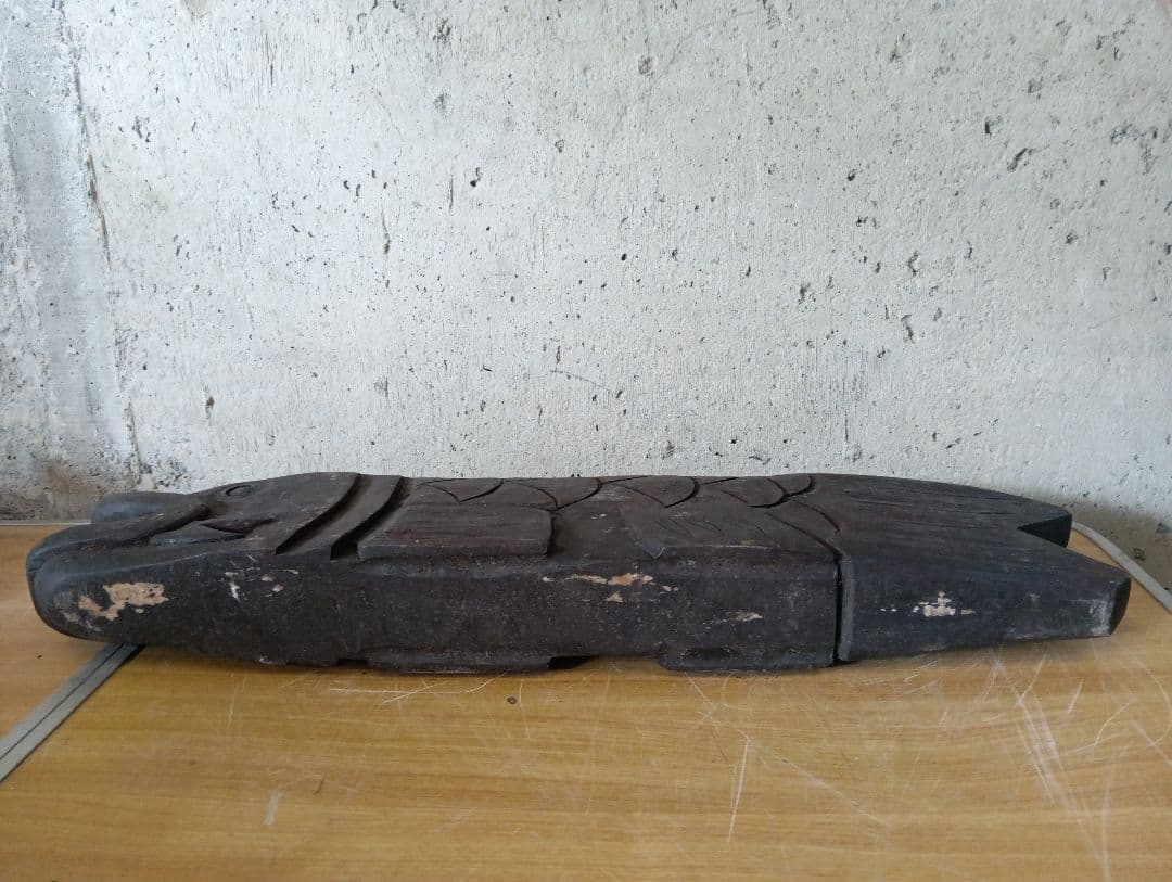 骨董 魚鼓 魚板 仏具 法具 禅寺 寺院 インテリア 置物 木彫 古道具 古民家