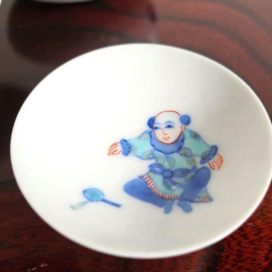 鍋島御庭焼　市川光春　『唐子酒器』　未使用 共箱付き