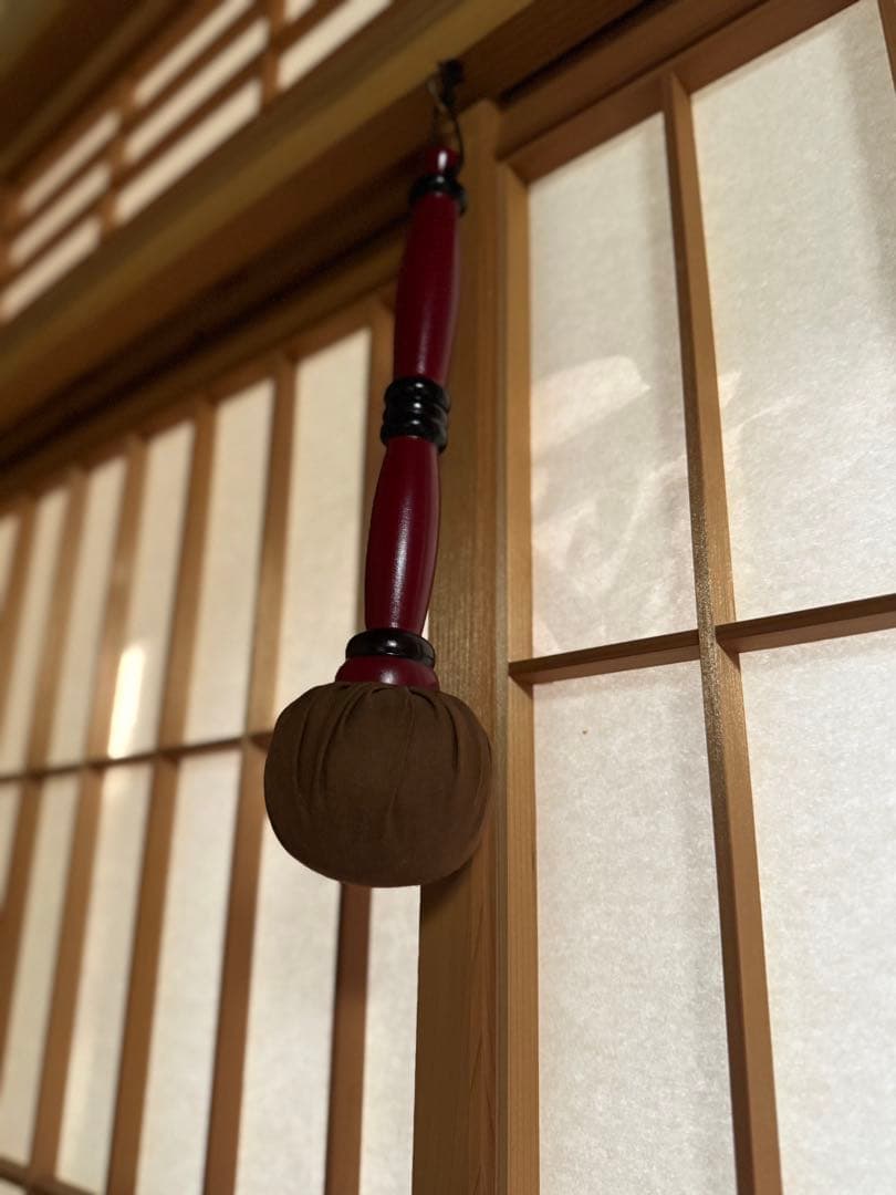 【茶道具】銅鑼 鑼 バイ付き