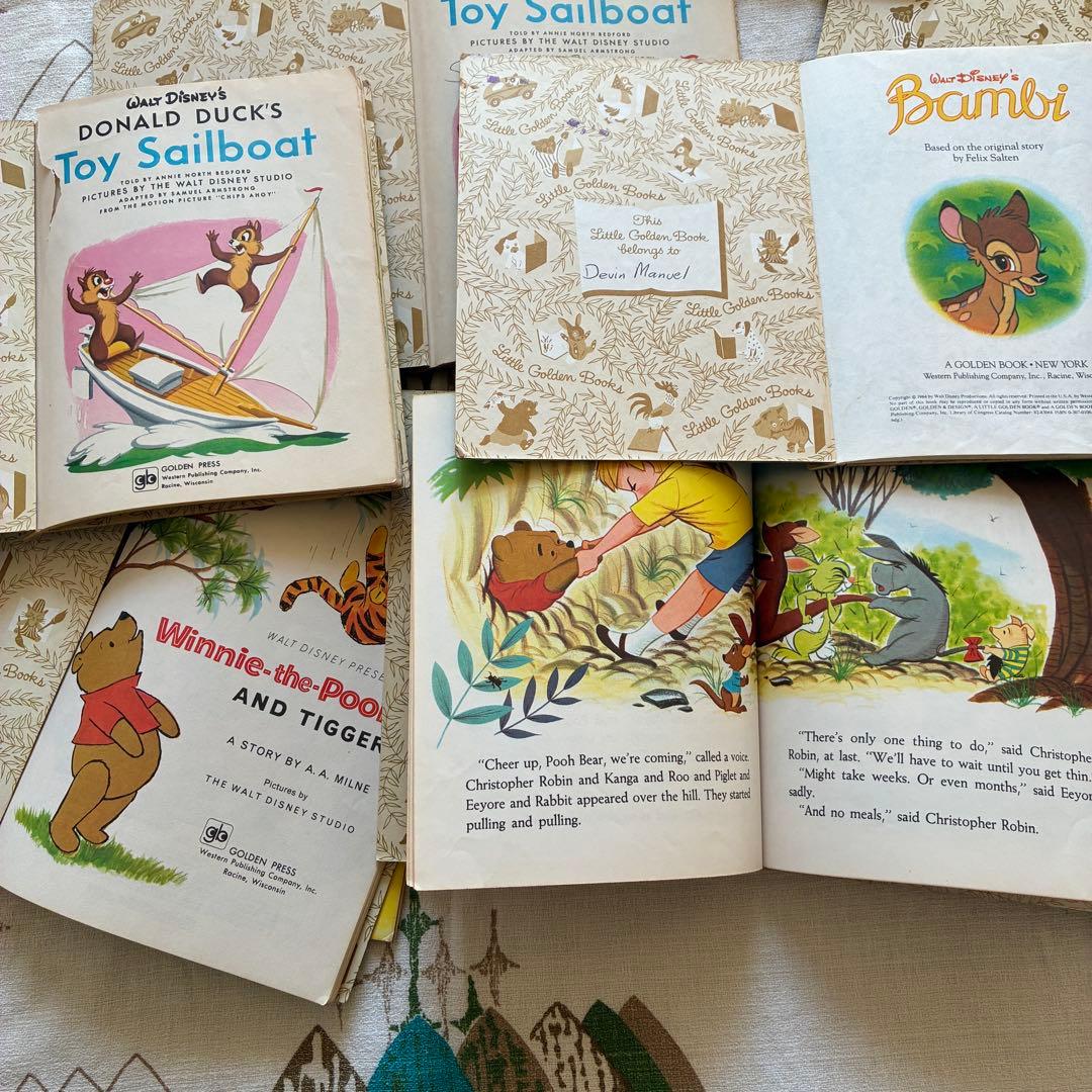 貴重！60's〜70's アメリカヴィンテージ　ディズニー絵本12冊セット　古本