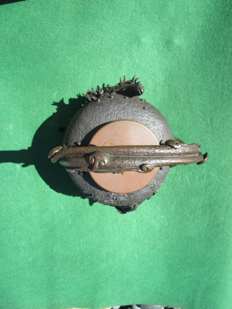 鉄瓶　銅蓋　細工物　水漏れ等なし　飾り物　1個