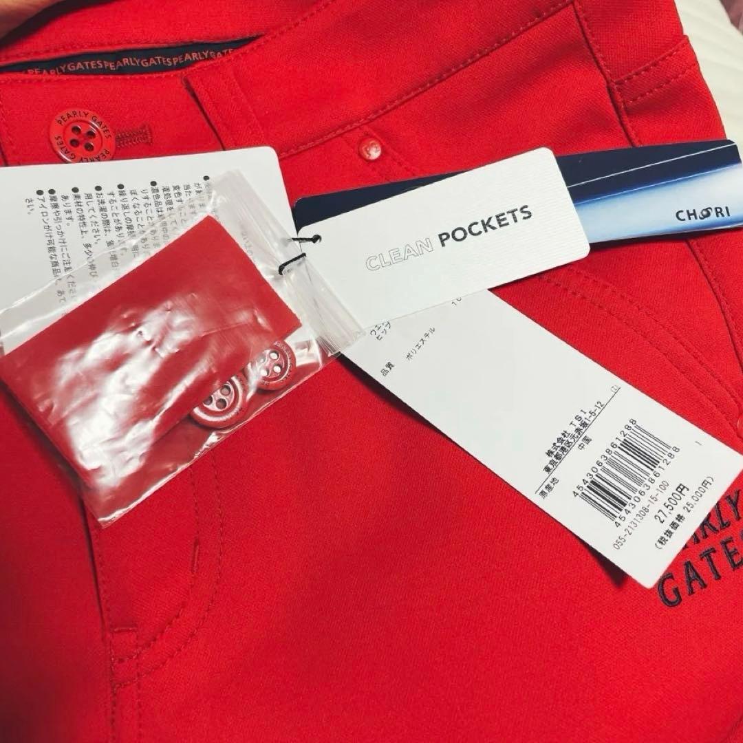 2024 PEARLY GATES パーリーゲイツ♡赤 パンツ ゴルフウエア