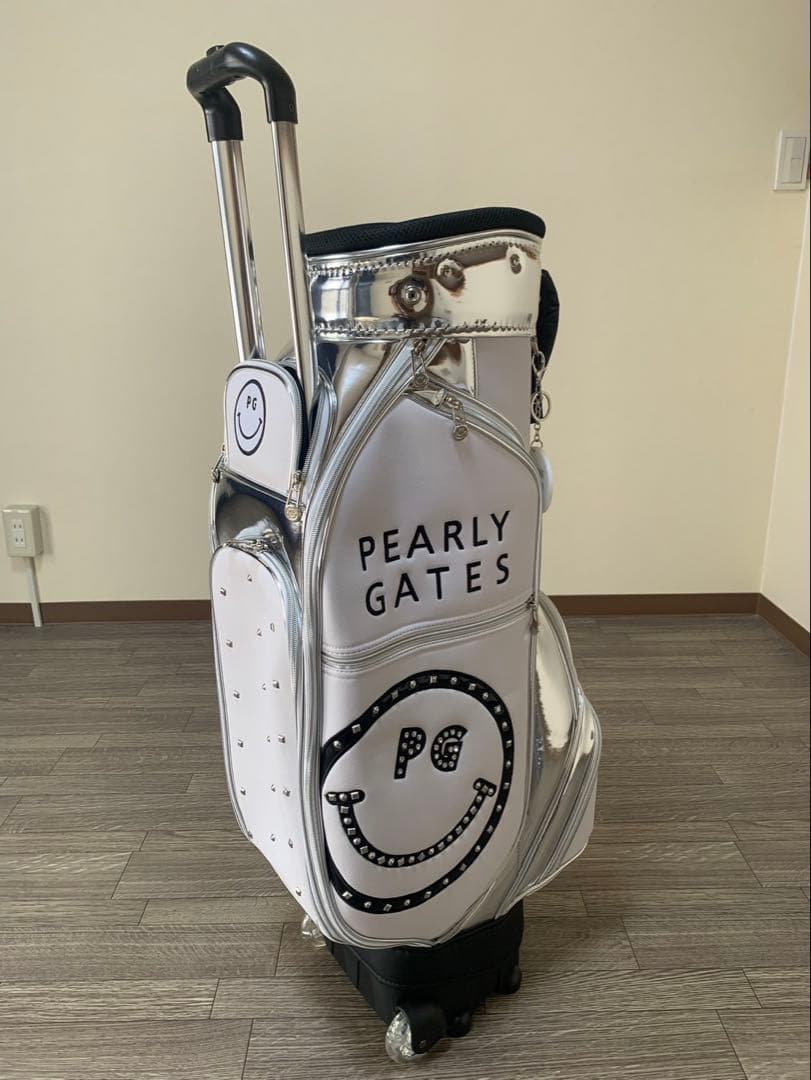 PEARLY GATES パーリーゲイツ　キャスター付キャディバッグ　ホワイト