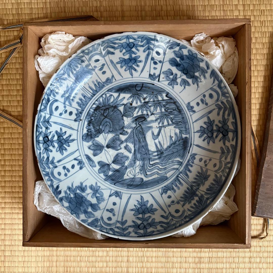 呉須染付 南京染付 青花 大皿 大盤 明代 古染付 呉須赤絵 古美術 骨董 民藝