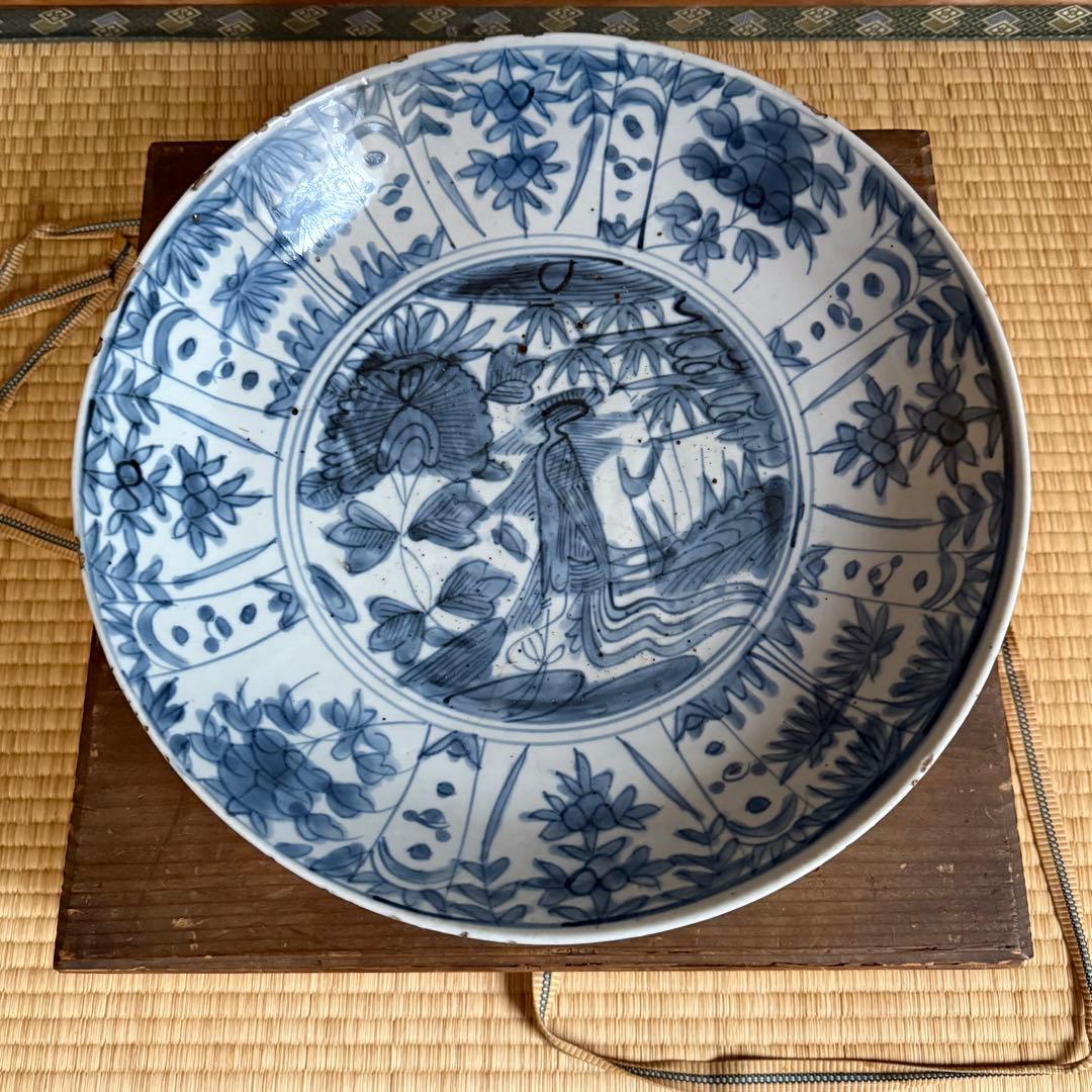 呉須染付 南京染付 青花 大皿 大盤 明代 古染付 呉須赤絵 古美術 骨董 民藝