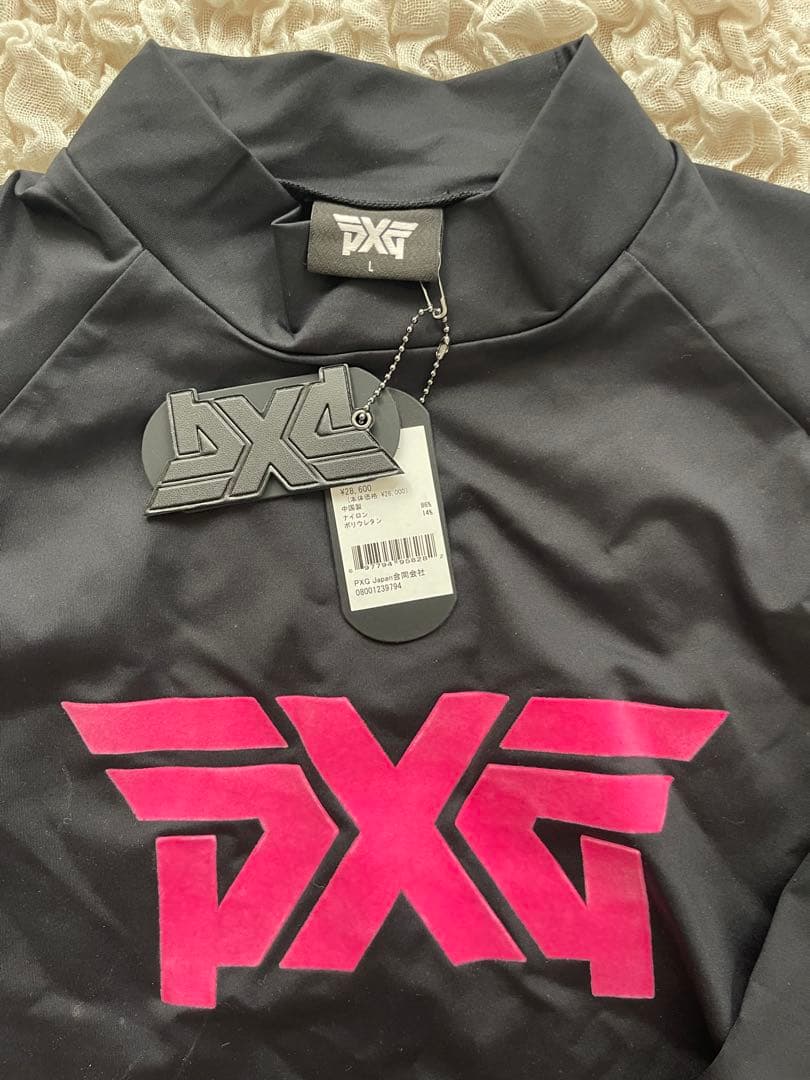 PXG レディース 長袖ハイネックシャツ ブラック/ピンク 新品Ｌサイズ