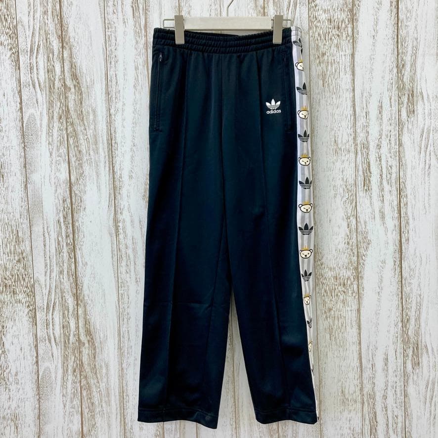 アディダス×NIGO　コラボ　トラックパンツ　裏起毛　クマロゴ　SST　黒　90
