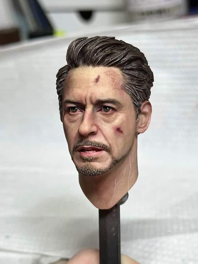 トニー アイアムアイアンマン カスタムヘッド フィギュアヘッド
