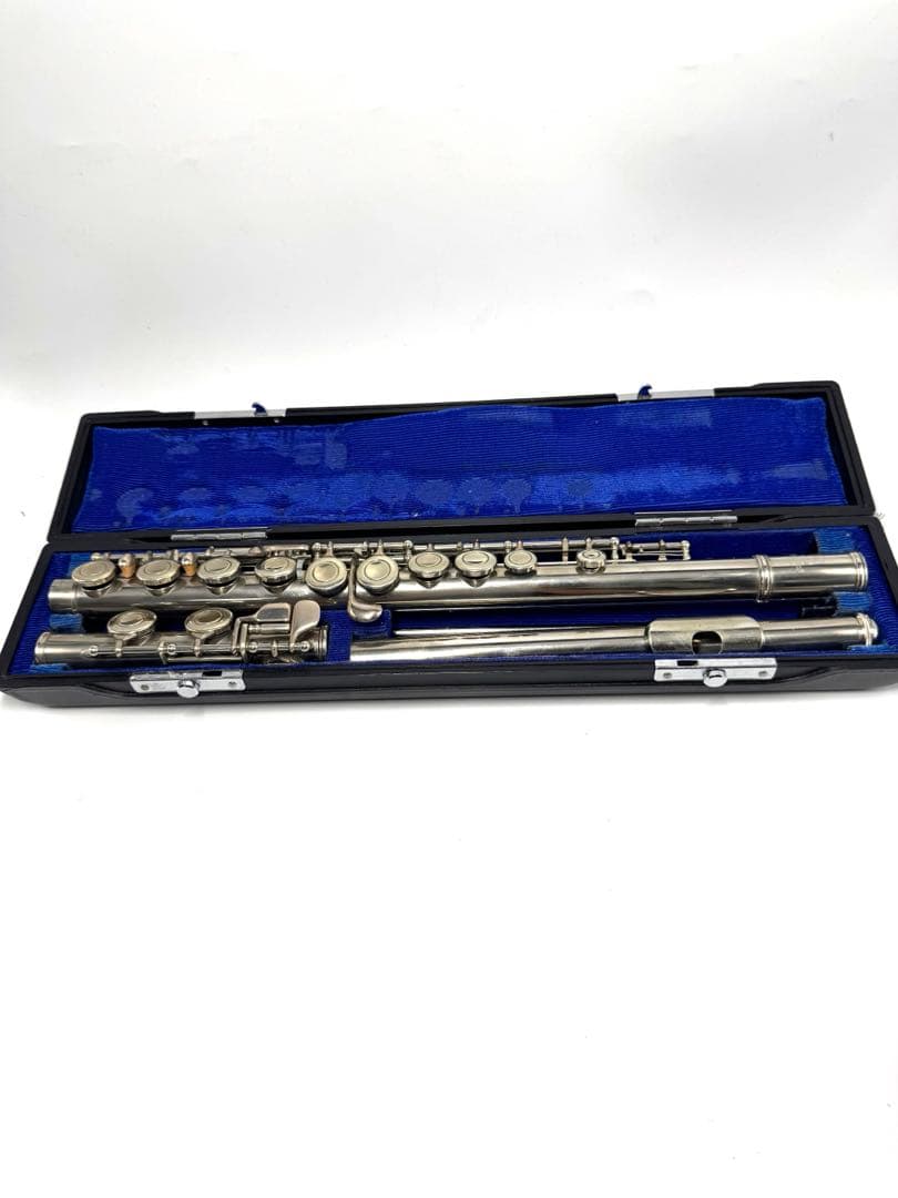 や*ん様 銀製 フルート本体 青色ケース付き