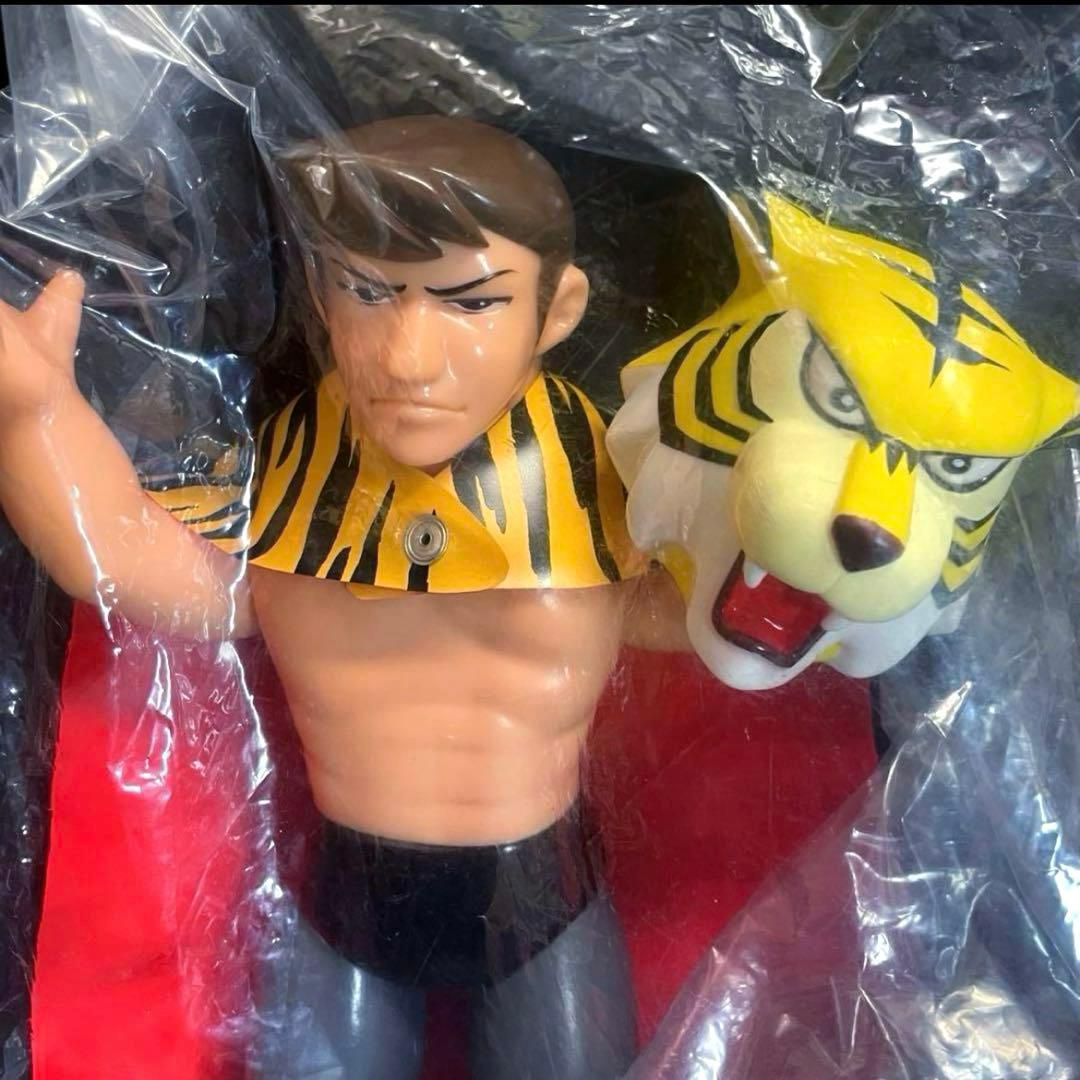 ■ 面取れ タイガーマスク (高岡拳太郎)ソフビ バッグ付 / 電人×中嶋製作所