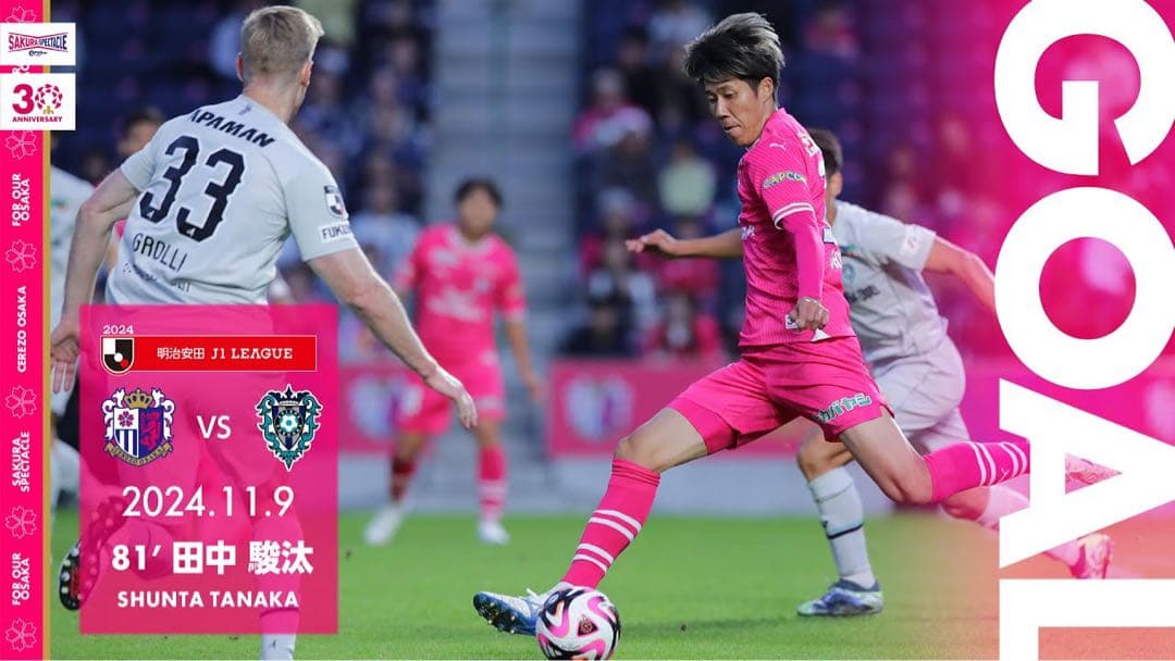 田中駿汰Lサイズセレッソ大阪ユニフォーム