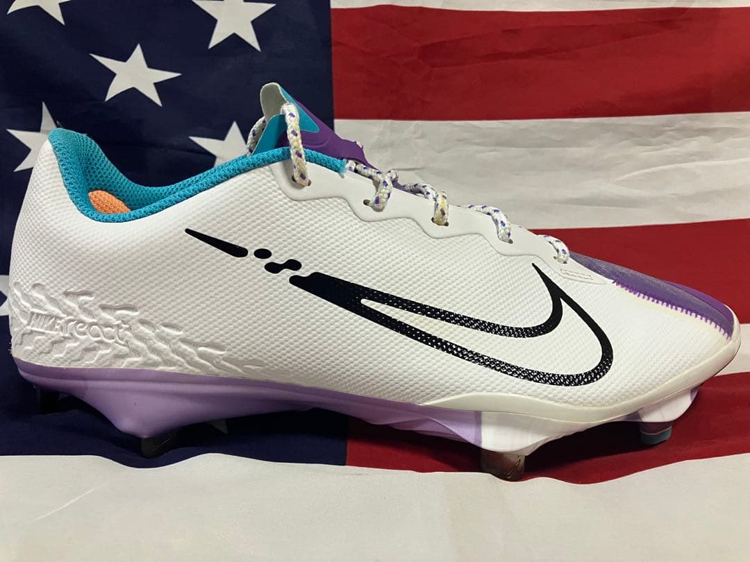 【日本未発売】NIKE ナイキ　野球 スパイク　27cm パープル　ホワイト