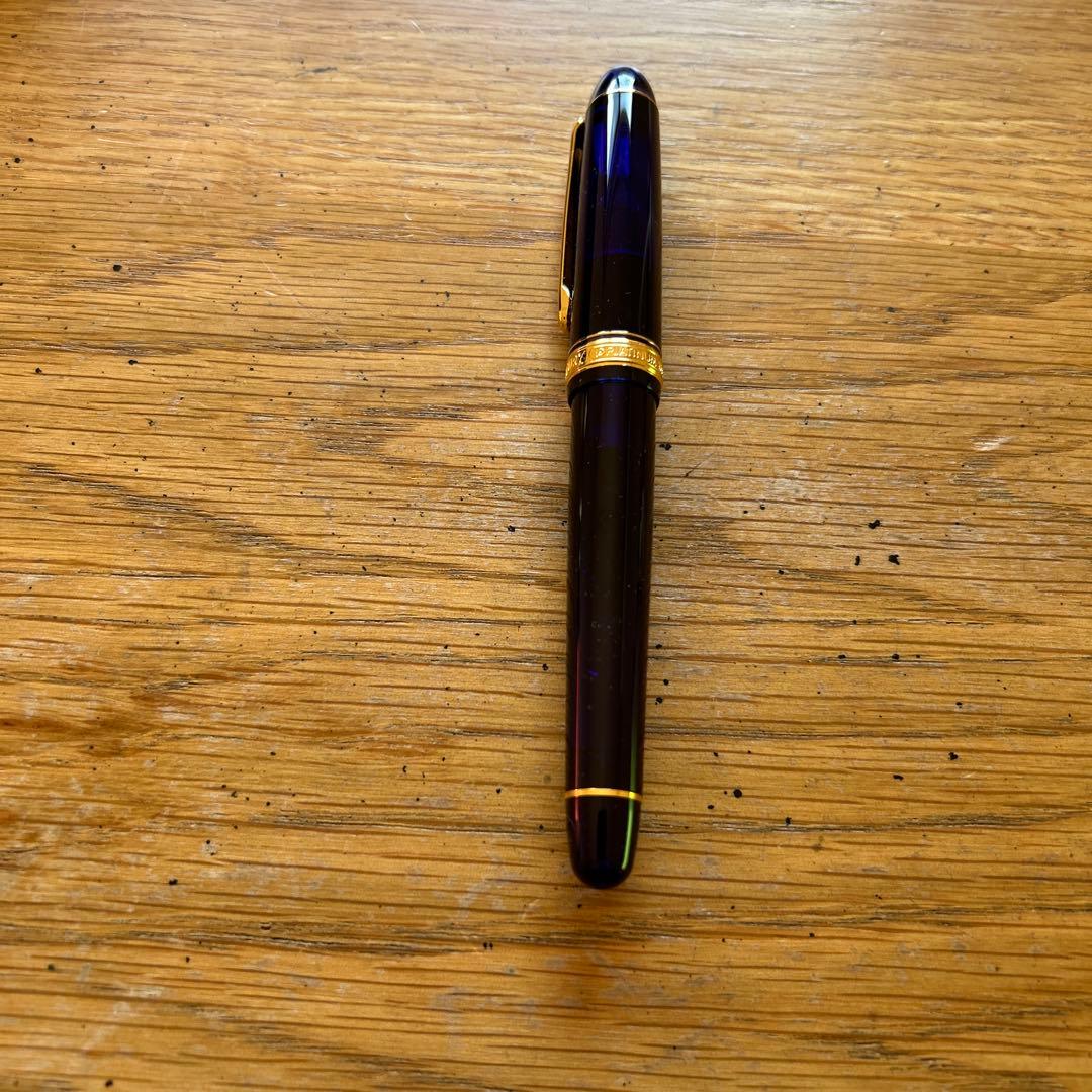 プラチナ 3776 センチュリー シャルトルブルー　細字 未使用 調整済