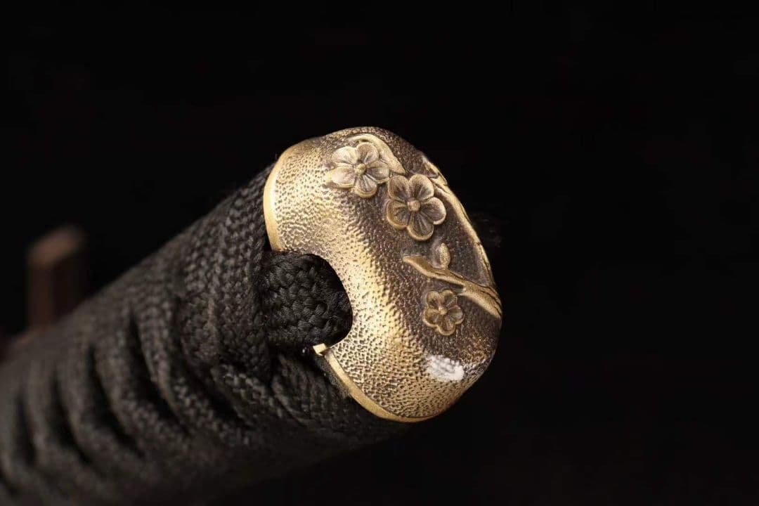 うすぽん【武士一梅の花】古兵器 武具　刀装具　日本刀　模造刀 居合刀