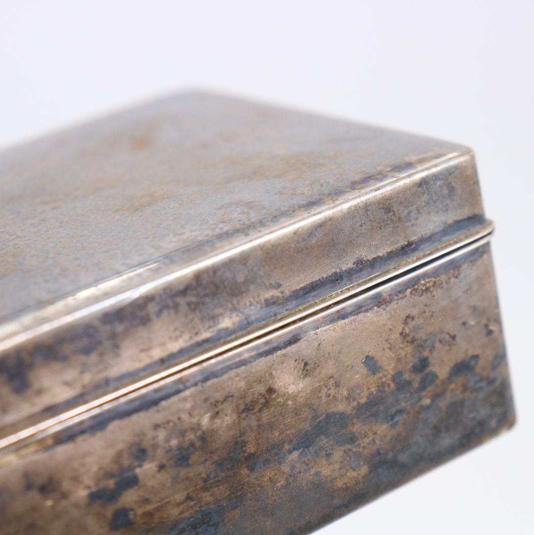 銀巻煙草箱 小箱 蓋物 銀製 STERLING950 約108g　N860　N6