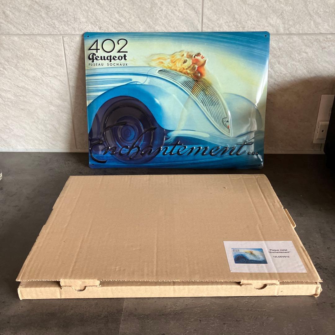 アートパネル プジョー ブリキ 壁掛け 置き物 レトロ アンテーク雑貨
