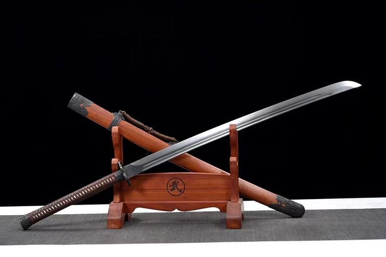 【雁翎刀】 繍春刀 牛尾刀 苗刀 手鍛造打 鋼刀 冷兵器 古兵器 武具 刀装具