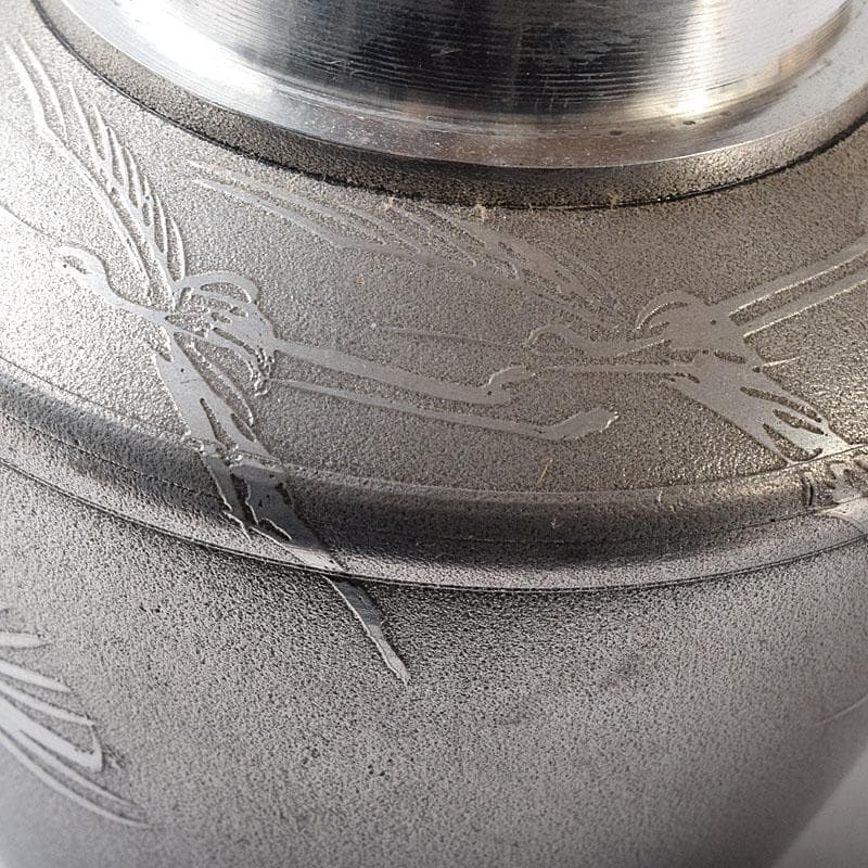 TM 　さつま岩切　正錫　松鶴文　茶壷　茶心壷　約350g　C　7729