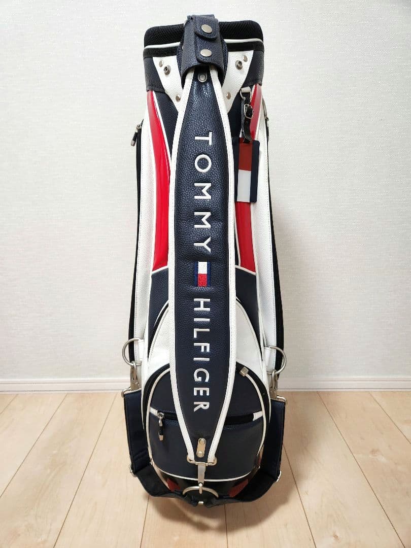   ゴルフキャディバッグ ネイビー、トリコロール