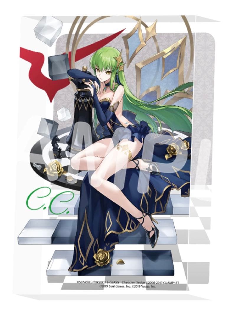 コードギアス　雀魂コラボ　アクリルブロック（C.C.）