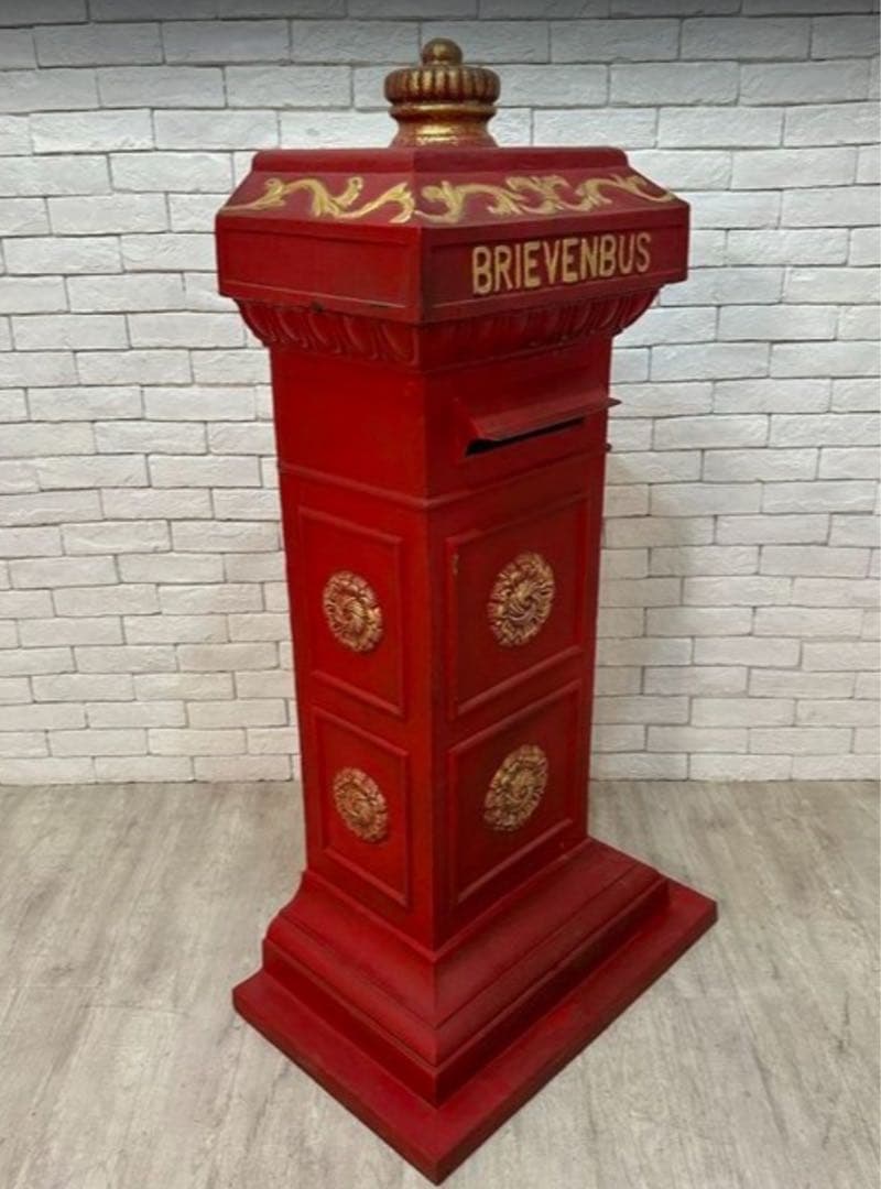 【東京都内23区配送無料】アンティーク 1900年　オランダ　公共　郵便　ポスト