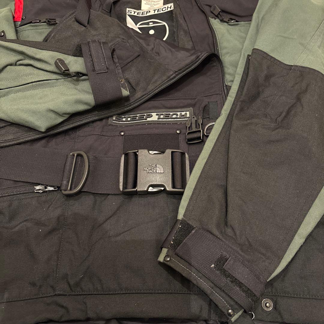 THE NORTH FACE スキーウェアセット　メンズS 黒/赤/深緑