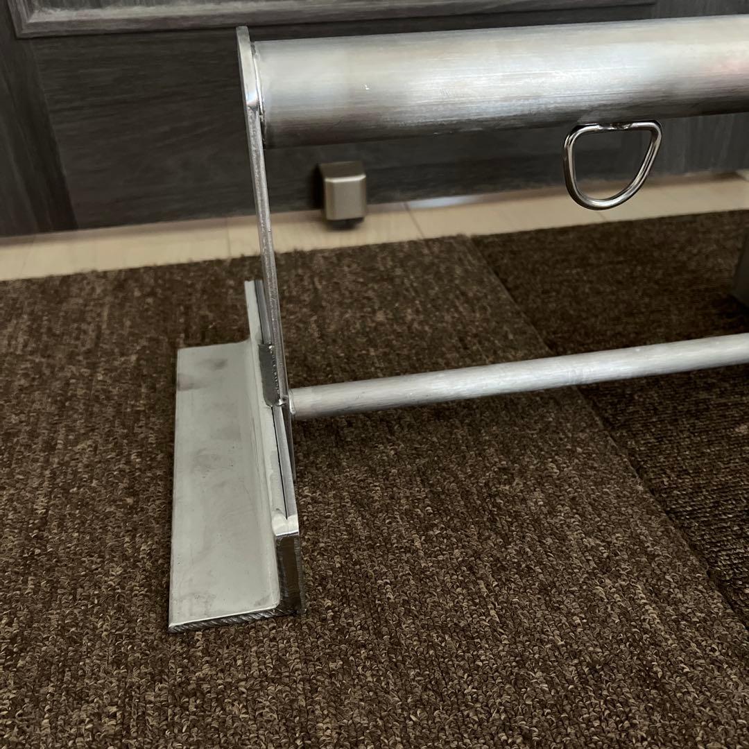 猛禽類用のパーチ　ステンレス　30センチ　リング付き