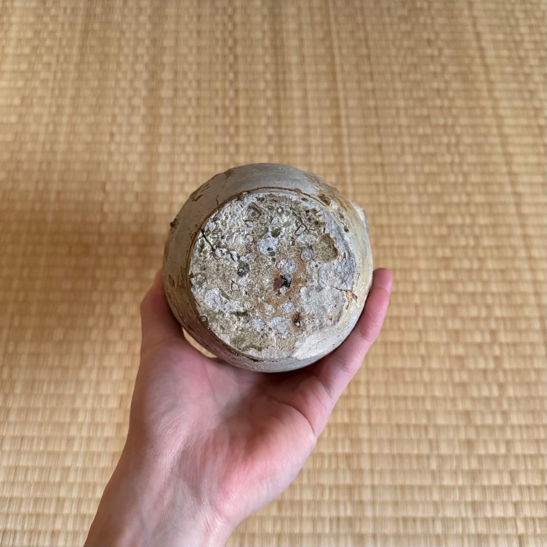 古瀬戸 初期水瓶 水差 水滴 鎌倉時代 花瓶 猿投 古常滑 古美術 骨董 無傷