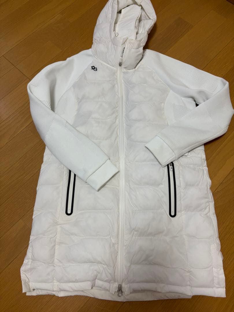 PEARLY GATES フード付きダウンコート ホワイト