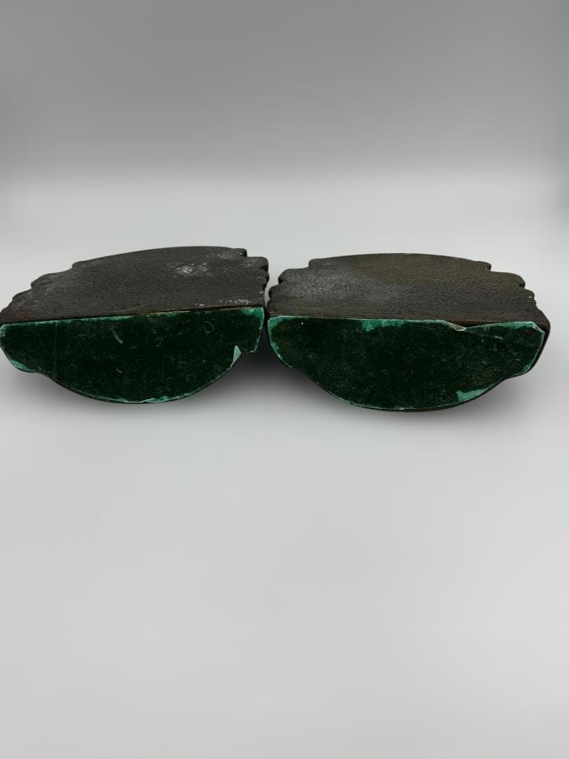 1920年代 希少アンティーク 駅馬車ブックエンド S229 アーマーブロンズ製