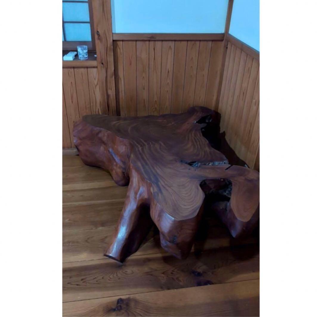 無垢材 自然木座卓 約120cm x 80cm