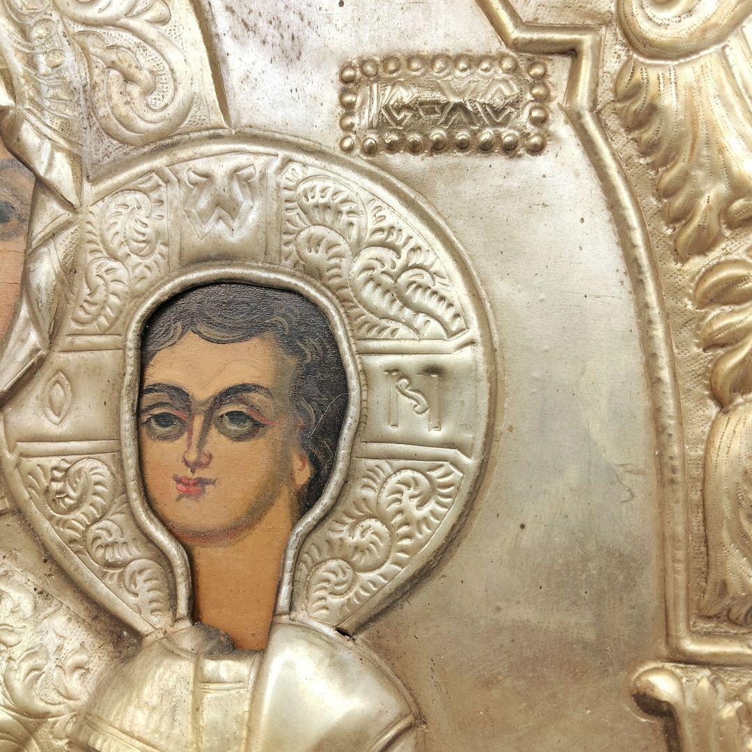 専用 M170-1 希少 アンティーク19世紀 金彩銅板枠 ロシア イコン　CC