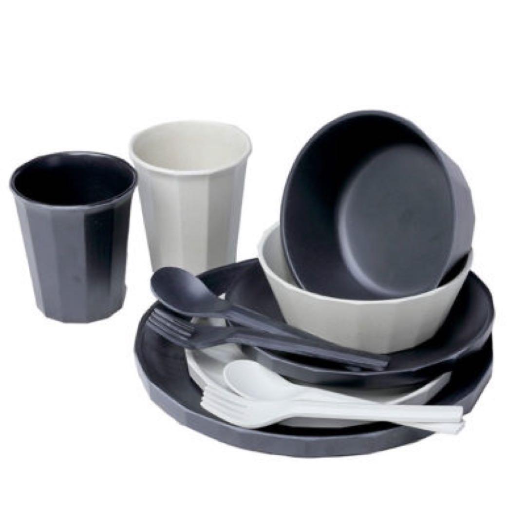 ALFRESCO バンブーファイバー食器セット