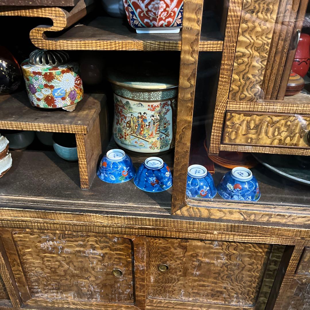 薩摩焼色絵美人桜図水差し 水差し、 九谷焼金彩色絵水差し、水差し、茶道具