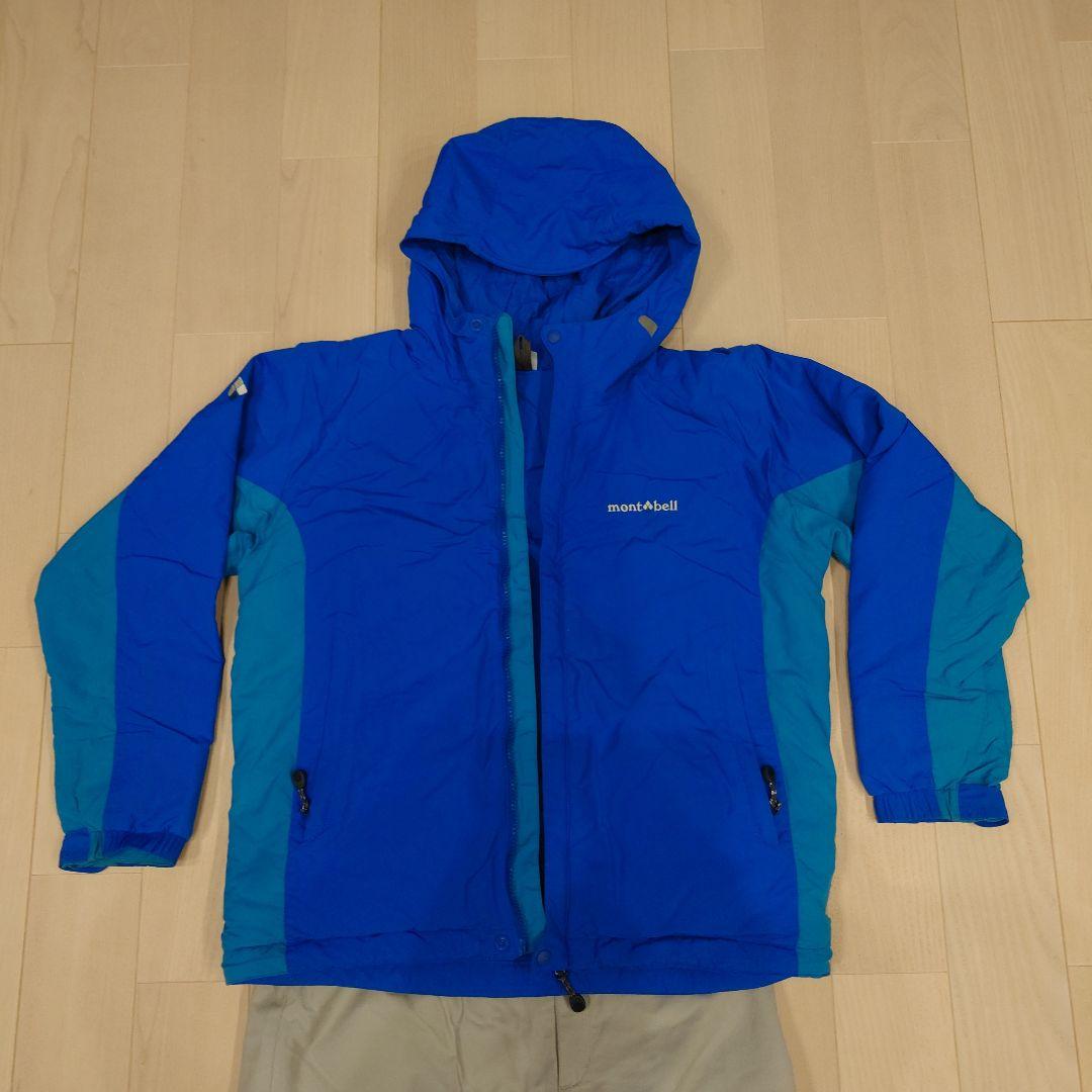 ❗️お値下げ❗️mont-bellパウダーライトジャケット&ビブ160セット中古