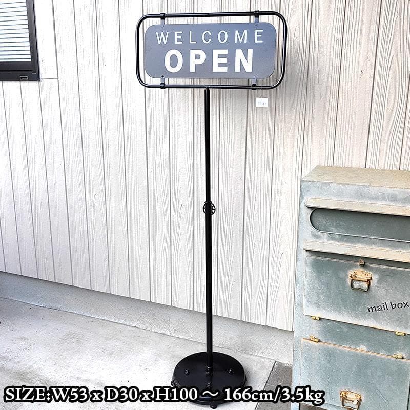 看板 オープン クローズド 両面 スタンド アンティーク サイズ調節可能 可愛い