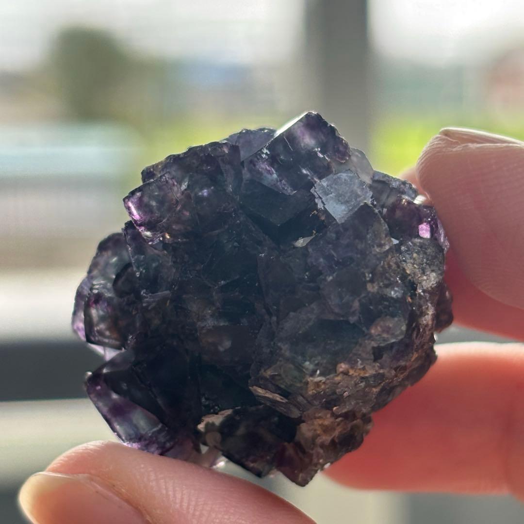 ナミビア　オコルス　ブルー　パープル　グリーン　フローライト　原石　鉱物標本