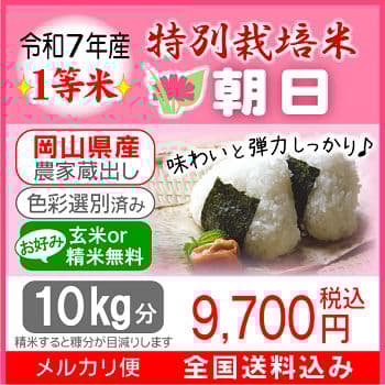 令和7年産 希少米 緑肥＆有機肥料 特別栽培米【朝日】10キロ