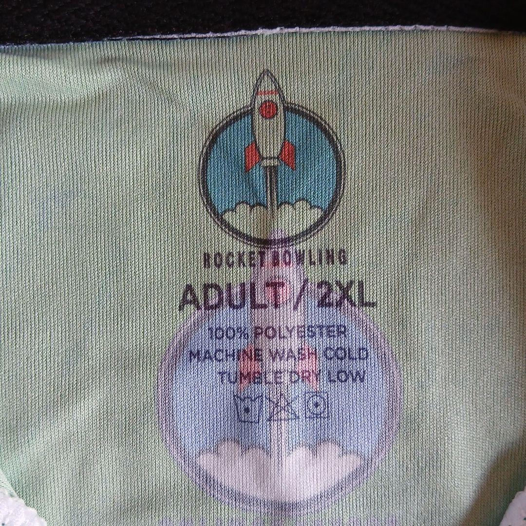 ボウリングウェア　サイズ3XL　ブラックウィドー　グリーン　スパイダー　ハンマー