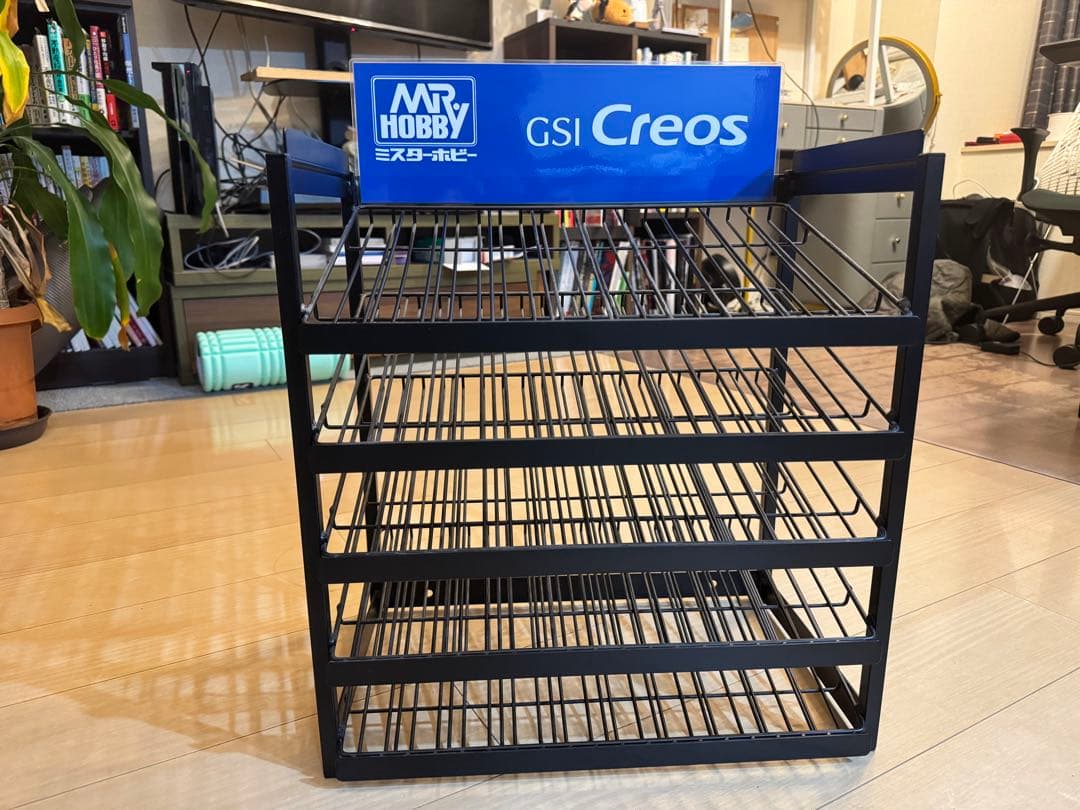 【GSIクレオス】クレオス製ビン塗料用ラック（10色×5段）