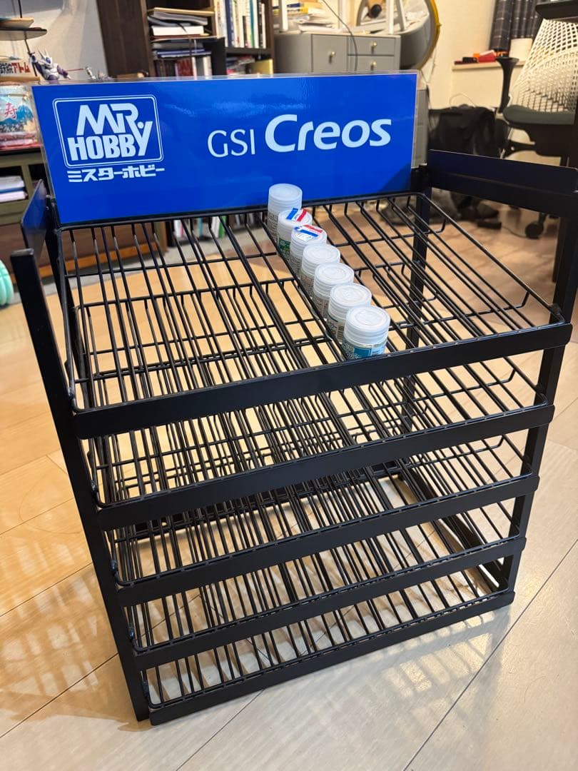 【GSIクレオス】クレオス製ビン塗料用ラック（10色×5段）
