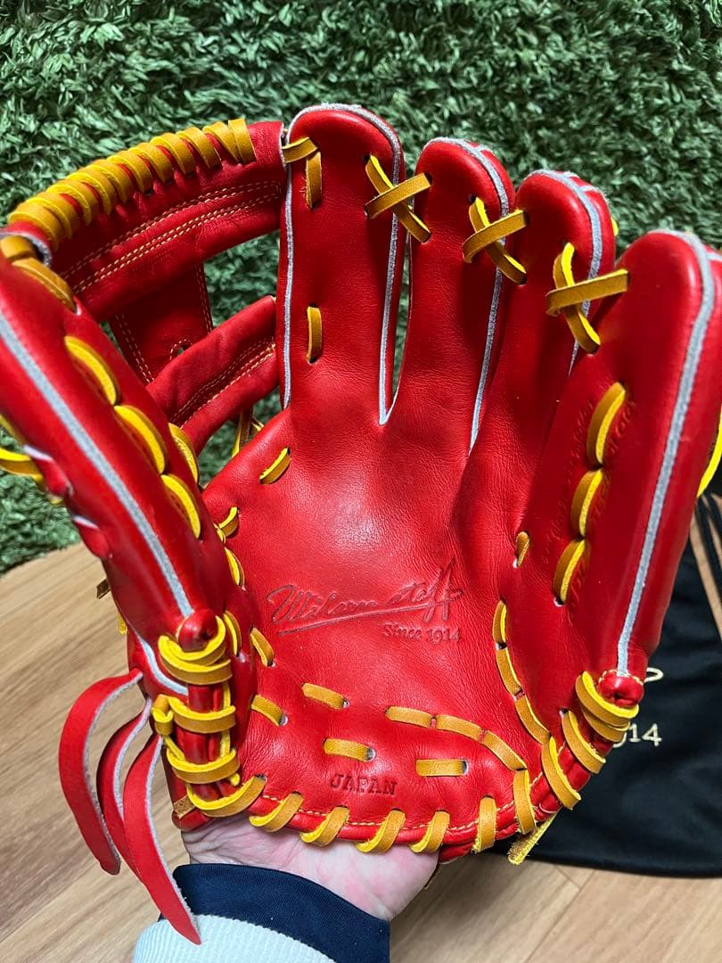 ウィルソンスタッフ デュアル 硬式内野手用DO型 Eオレンジ×タン紐