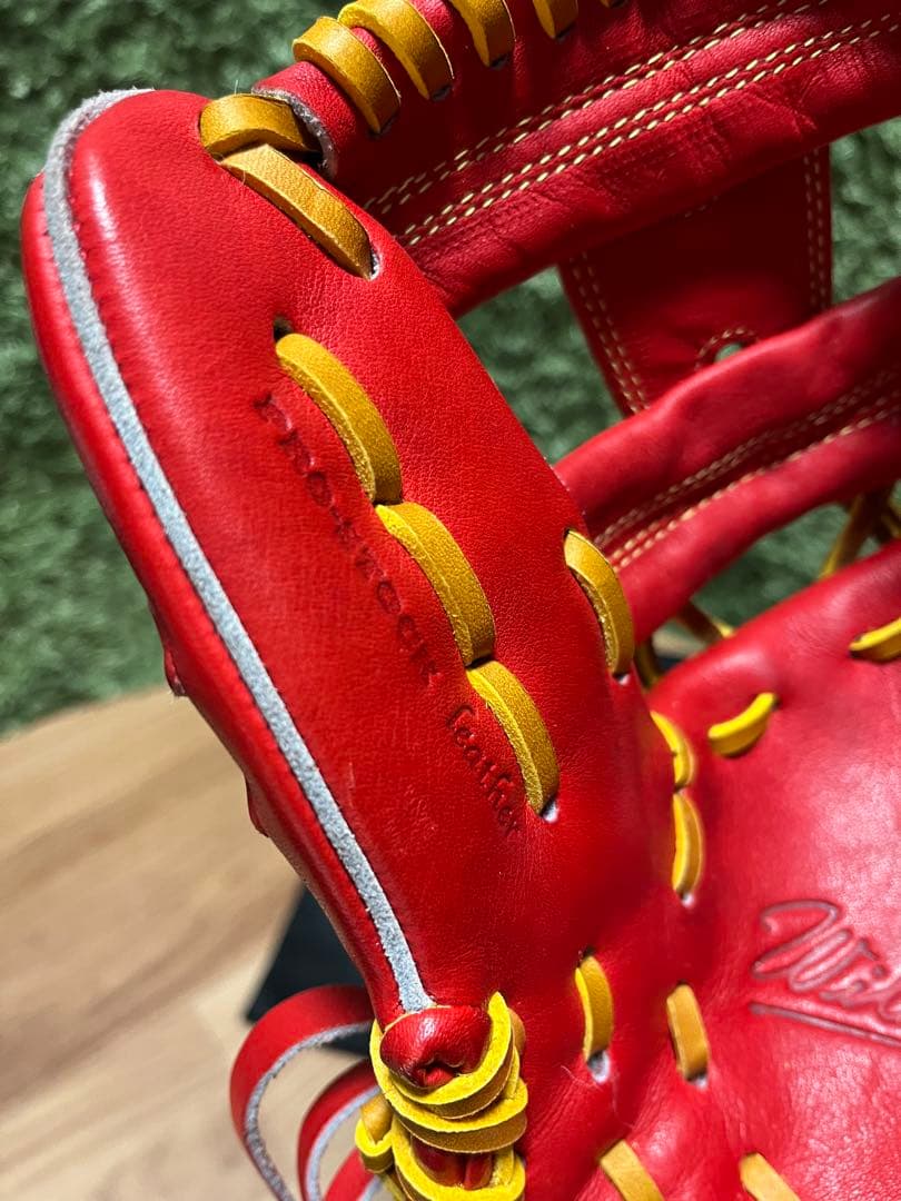 ウィルソンスタッフ デュアル 硬式内野手用DO型 Eオレンジ×タン紐